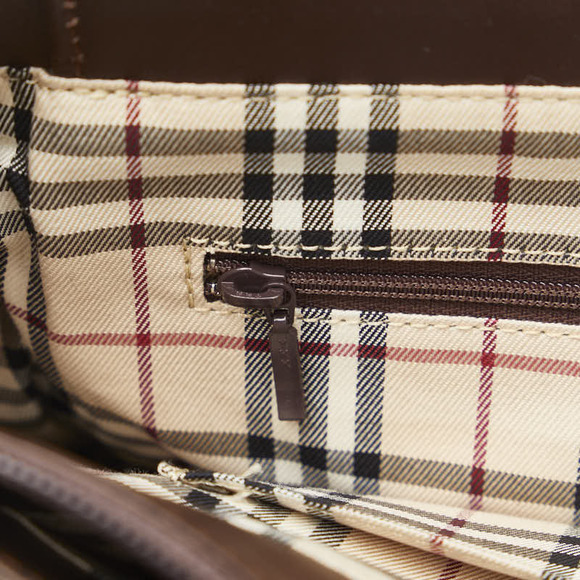 Authentic Burberry Leather Tote Bag - Picture 6 of 8